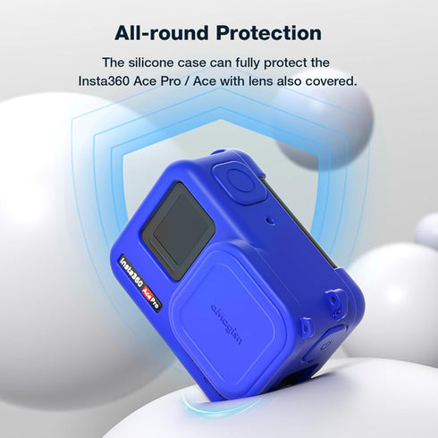 Silicone Protective Case for Insta360 Ace Pro/Ace Single, Accessories for Ace Pro/Ace Sports Camera (Black)
