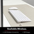 Macally Small Wireless Keyboard and Mouse Combo, Essential Work Duo, 2.4G White Keyboard and Mouse Wireless, 78 Key