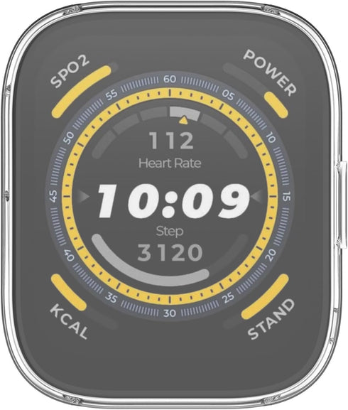 Cases for Amazfit Bip 5 Smart Watch 1.91inch, Soft TPU Protective Cover with Screen Protectors (Clear)