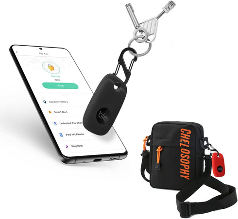 Geiomoo Silicone Case for Tile Pro 2022 Tracker - Soft Flexible Scratch Resistant Cover with Carabiner (2 Pack Red +