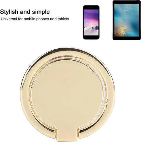 Phone Ring Holder, Mobile Finger Ring Grip, 360 Adjustable Metal Holder for Magnetic Car Mount, Gold