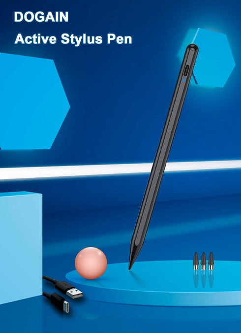 Magnetic POM Tip Stylus Pen for Touch Screens, Rechargeable Digital Pen Compatible with iPhone/iPad/Android Devices