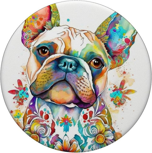 French Bulldog Watercolor Frenchie PopSockets Standard PopGrip