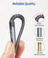 JSAUX 4FT 1/4 to 1/8 Cable Stereo Audio Cable, 6.35mm Male to 3.5mm Male TRS for Guitar, Home Theater, Speakers - Grey