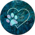 Rainbow Paw Print Heart Dog Cat PopSockets Standard Blue PopGrip