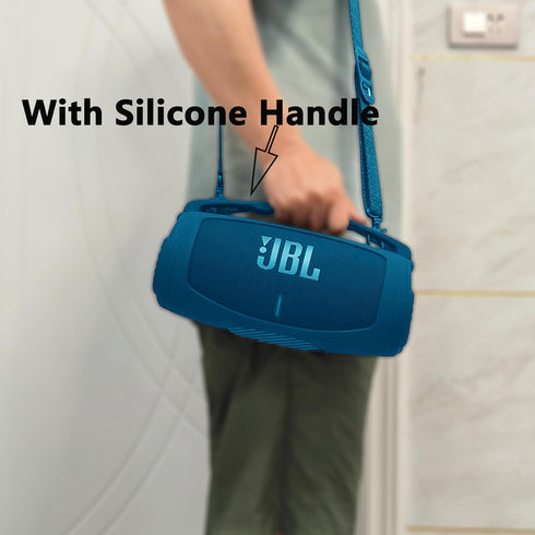 Silicone Cover Case for JBL Xtreme 3 Portable Bluetooth Speaker, Blue Soft Skin Sleeve