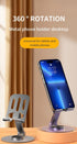 Generic Stand-720 55-110mm Cell Phone Rotation-Phone Holder for Desk with Heavy Duty Clamp & Suction Base, Flexible