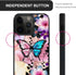 ZHEGAILIAN Pink Blue Butterfly Case for iPhone 15 Pro Max, 6.7-inch, Soft TPU, Non-Slip, Shock Absorption Cover for