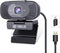 TOALLIN 1080P Full HD Webcam with Dual Microphones, Computer Web Camera, 90 Wide