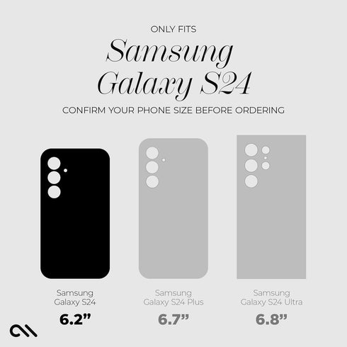 Case-Mate Samsung Galaxy S24 Case - 6.2", Touch of Pearl, 12ft Drop Protection, Luxury Bling Glitter Case