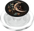Floral Moon Phase Design PopSockets PopGrip for MagSafe, Cool Eclipse Moon