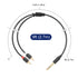 J&D 1/4" TRS to 2RCA Cable, Gold Plated 6.35mm Stereo Male to Dual RCA Male Y Adapter for AV Receiver, Amplifier,