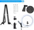 AceTaken 10'' C920s C930 C922x C925e C615 Webcam Ring Light Wall Mount, Streaming Light with Folding Arm Wall Holder
