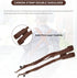 Double Camera Strap, Adjustable Leather Shoulder Strap for Two Cameras (Brown)