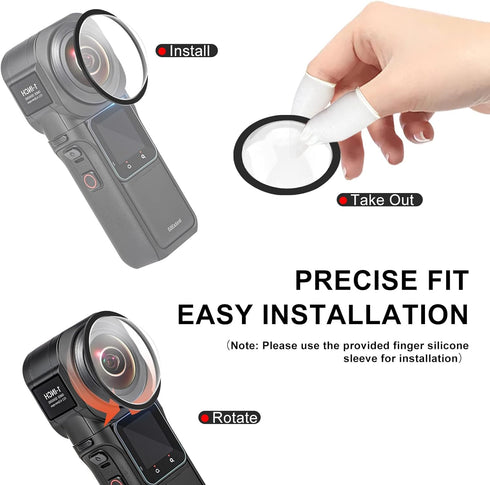 PULUZ Dual Lens Guard for Insta360 ONE RS 1-Inch 360 Edition, PC Sticky Lens Protection Accessories