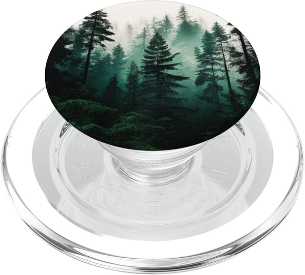 Green Nature Outdoor Explore Forest Pine Tree Woods PopSockets PopGrip for MagSafe
