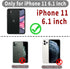 iPhone 11 Wallet Case with Credit Card Holder, Leather Shockproof Cover with 360° Rotation Ring Stand - Burgundy