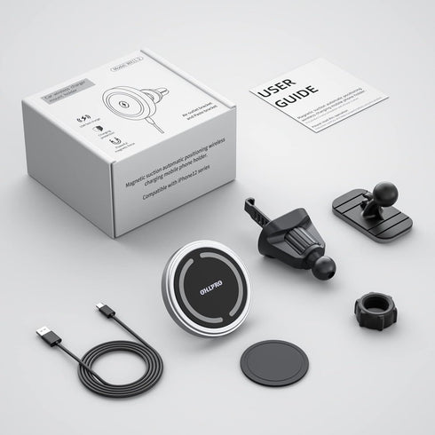 Magnetic Wireless Car Charger Compatible with MagSafe - 360° Adjustable Air Vent Mount for iPhone 12/13
