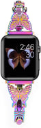 Butterfly Bands for Apple Watch 38mm 40mm 41mm, Dressy Shiny Diamond Metal iWatch Bands for Women, Stylish Jewelry Strap