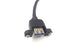 Panel-Mount USB 3.0 Extension Cable, Haokiang, 1 ft/30cm 90 Degree Right Angle USB 3.0 Type A Male to Female