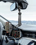 IPOW 360Rotatable 4-7 Inch Rearview Mirror Phone Holder for Car and Retractable, Auto Clamp Car Phone Mount
