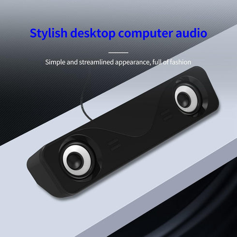 Portable Mini Sound Bar, USB Powered Desktop Computer Speakers for Gaming Laptop