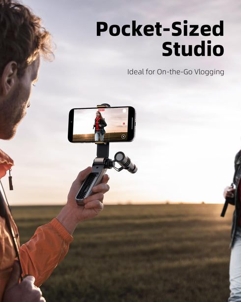 TODI 360 Phone Tripod, Foldable Mini Desk Stand with Phone Holder & Cold Shoe, Pocket Travel Tripod for iPhone