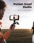 TODI 360 Phone Tripod, Foldable Mini Desk Stand with Phone Holder & Cold Shoe, Pocket Travel Tripod for iPhone