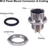 M12 5 Pin Aviation Connector Plugs, 12mm Female Socket Solder Cup, IP67 Waterproof, 5PCS Back Mount Coupling