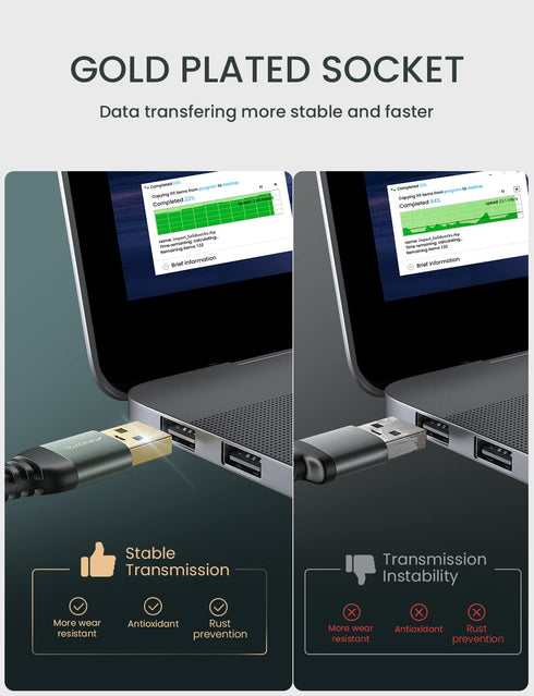AINOPE 16FT USB 3.0 Extension Cable Type A Male to Female, High Data Transfer for USB Keyboard & Flash Drive.