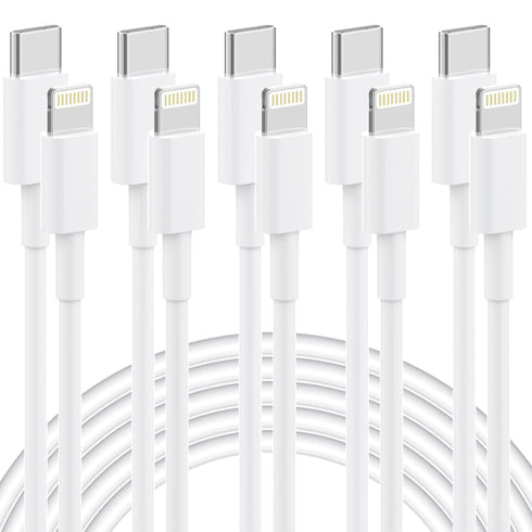 USB C to Lightning Cable, Apple MFi Certified 5 Pack 6 FT, Fast Charging Cord Compatible with iPhone Models