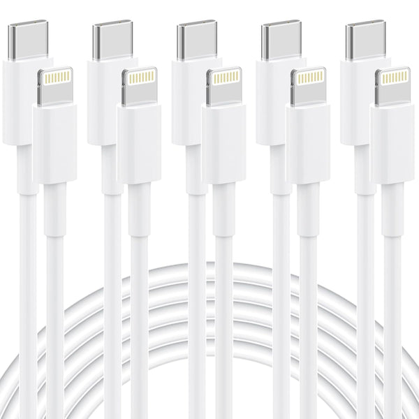 USB C to Lightning Cable, Apple MFi Certified 5 Pack 6 FT, Fast Charging Cord Compatible with iPhone Models