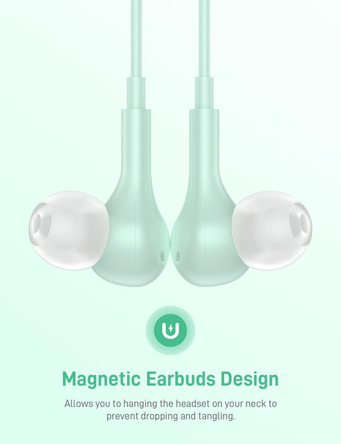 USB C Headphones for Apple iPhone 15 Plus, iPad/Google Pixel 8 8A 7 Pro, Samsung Galaxy S24, Wired Type C Earbuds