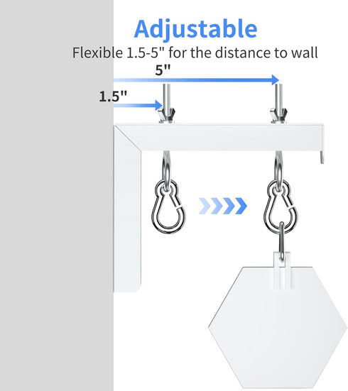 XINLEI 6 inch 66 lbs, PRL003W Universal Projector Screen Wall Mount L-Brackets Hanging Ceiling Mount, Adjustable