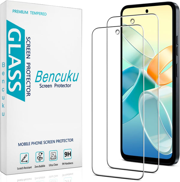 Motorola Moto G Power 5G (2024) Tempered Glass Screen Protector 2 Pack - Anti Scratch, Bubble Free, Case Friendly