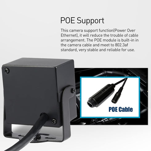 Revotech HD 3MP Mini Security POE IP Camera, 3.7 mm Pinhole Small Indoor Camera for Remote View CCTV Video