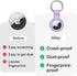 2 Pack Linsaner Compatible AirTag Case Keychain, Silicone Holder for Apple AirTag GPS Accessories