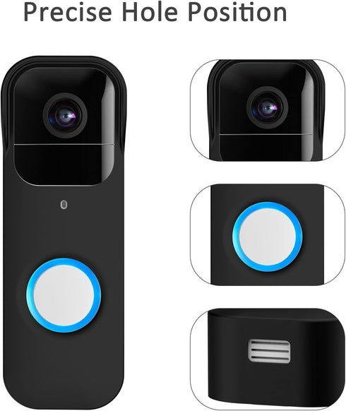 LEFXMOPHY Camera Cases Compatible with Blink Video Doorbell Cover Black Silicone Waterproof Protetive Skin