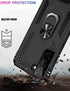 IKAZZ Galaxy S22 Case, Military Grade Shockproof Heavy Duty Protective Phone Case with Magnetic Kickstand - Black