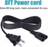 8ft Power Cord for Samsung Soundbar, Subwoofer Home Audio Theater, Game Day Rechargeable Speaker System