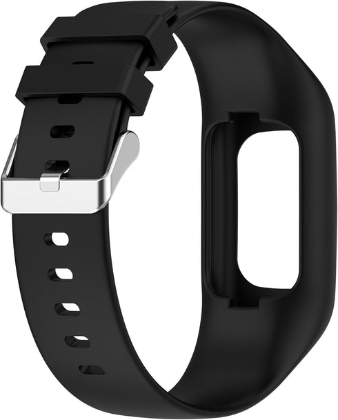 Silicone Sport Band Compatible with Fitbit Charge 6/Charge 5, Soft Silicone Strap with Shatter-Resistant Protective Case
