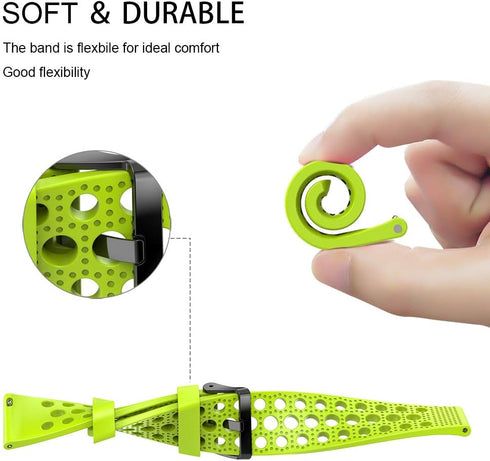 EIGIIS K55 Smartwatch Bands, Silicone Replacement Wristbands Sport Strap with Metal Buckle for KOSPET TANK T1