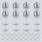 Speaker Spikes Floor Protectors 4pcs, Shockproof Isolation Stand Feet for HiFi Amplifier, Subwoofer, Turntable (Silver)