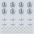 Speaker Spikes Floor Protectors 4pcs, Shockproof Isolation Stand Feet for HiFi Amplifier, Subwoofer, Turntable (Silver)