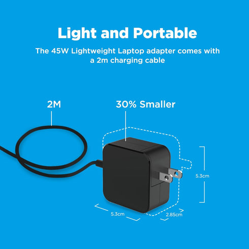 Innergie 45W USB Type C Laptop Power Adapter PD 3.0 with 2m Cable for Acer, ASUS, Dell, HP, Lenovo, MacBook