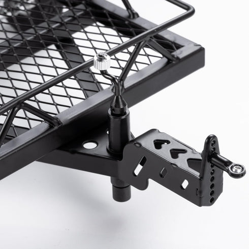 JGGZONE 4 1/24 SCX24 GX470 AXI00001 C10 FCX24 RC Trailer for Hauling Behind Car Heavy Duty Metal Flatbed Trailer