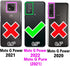 Asuwish Wallet Cover Phone Case for Motorola Moto G Power 2022/MotoG Play 2023/G Pure 2021 with Tempered Glass Screen