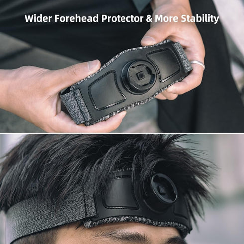 SUREWO Quick Release Head Strap Mount for GoPro, Adjustable Head Belt Compatible with Hero 13/12/11/10/9/8/7/6/5 Black,