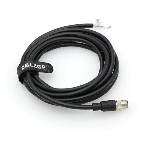 M12 4 Pin Male Actuator Sensor Signal Cable A-Coded Electrical Industrial Shield Cable for Automation Control, Fieldbus