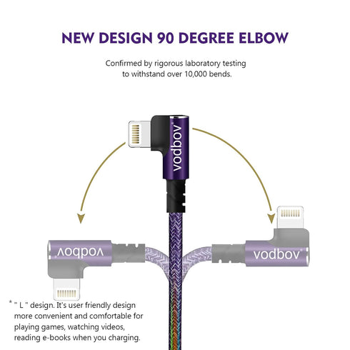 Smart Coiled USB A to Lightning Cable, 2ft to 8FT Extra-Short Ekstra-Long iPhone Charger Cable (Cosmos Purple)